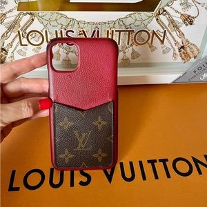 Louis Vuitton Calfskin Monogram iPhone 11 Pro Max Bumper Scarlet